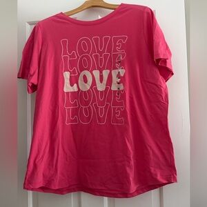 Mighty Fine NWT Pink T-Shirt ‘LOVE’